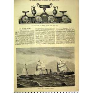   1884 Steamship Valetta P And O Cups Master Ward Hunt