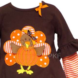 NEW Baby Girls THANKSGIVING TURKEY bOuTiQuE Size 24M Clothes NWT 