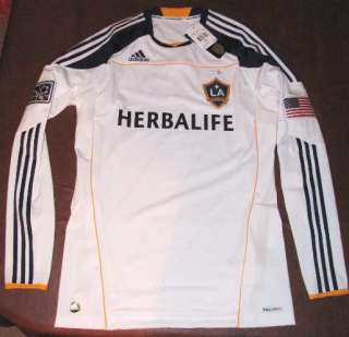 Adidas LA Galaxy Authentic Home Soccer Jersey Mens XL Long Sleeve L/S 