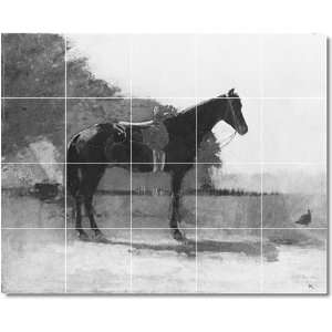 Winslow Homer Horses Backsplash Tile Mural 26  32x40 using (20) 8x8 