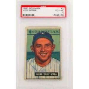  1951 Yogi Berra Yankees Bowman Trading Card PSA VG EX 4 