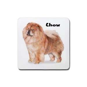  Chow Chow Rubber Square Coaster (4 pack)