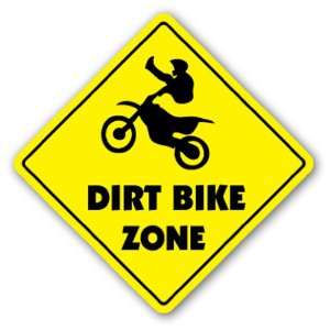 com DIRT BIKE ZONE Sign xing gift novelty jump berm tires trail ride 