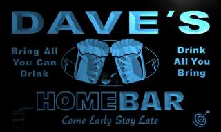p271 b Daves Family Home Bar Personalized Beer Neon Light Sign Decor 