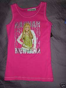 HANNAH MONTANA Pink Tank Top T Shirt M (8 10)  