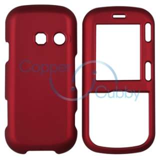 For Verizon LG Cosmos VN250 Red Rubber Hard Case Shell  