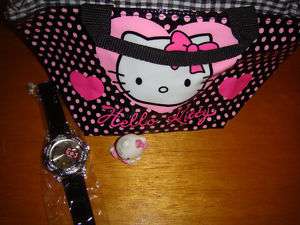 Hello Kitty Purse/Lunchbox w/Watch & Figurine  