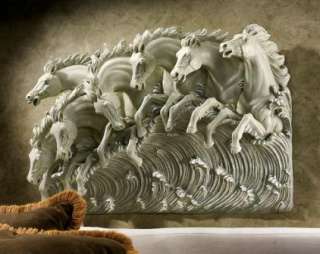 Poseidons Horses of the Sea Three Dimensional Horse Wall Sculpture 