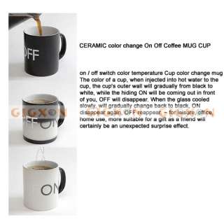 CERAMIC color change On Off Coffee MUG CUP  