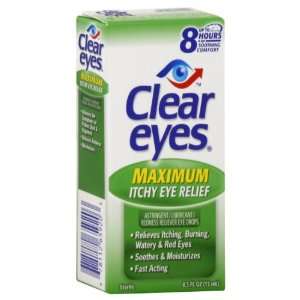  Clear Eyes Eye Drops, Maximum Itchy Eye Relief, .5 oz 