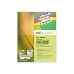  Nature Saver Products   File Folder Label, Laser/Inkjet, 2 