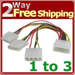Pin IDE M/F Splitter Power Cord Cable for 3.5 HDD DVD  