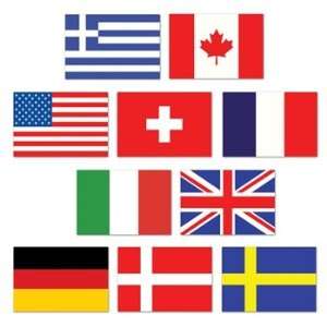  Mini International Flag Cutouts (Pack of 24) Toys & Games