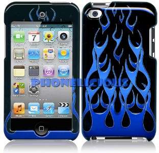 For iTouch iPod Touch 4G 4th Gen Case Cover BLUE FIRE  