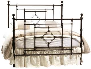 French Gustavian Espresso Wrought Iron Cal. King Bed  