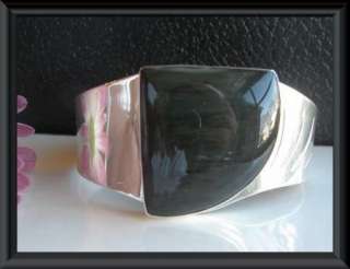 BOLD CHUNKY Designer Jay King DTR SOLID Sterling Silver 925 Stone Cuff 
