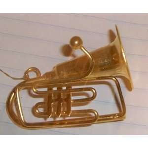  Golden French Horn Collectible Christmas Ornament NEW 