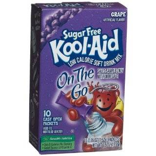 Kool Aid Sugar Free On the Go Grape, 0.5 Ounce, 10 Count Packets (Pack 