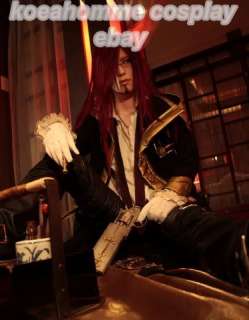 Cosplay Wig Long Tomato Wine Red D.GRAY Man Cross Maria  