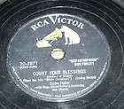 78 Record Eddie Fisher Count Your Blessings and Fanny Old Hi Fi RCA 