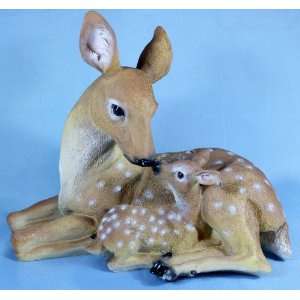  Doe with Fawn Mother & Baby Bambi Deer Sculpture Statue 11 