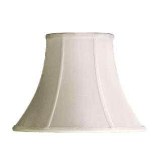 NEW 16.5 in. Wide Bell Lamp Shade, Vanilla White, Faux Silk Fabric 