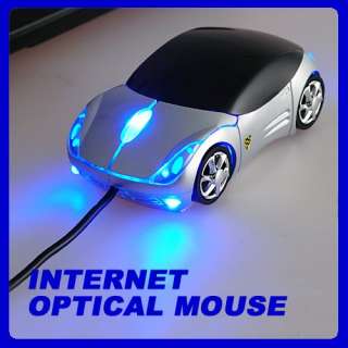 3D Car Optical USB Mouse for PC Laptop&Computer  Silver  