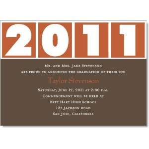  Orange 2012 Graduation Invitations