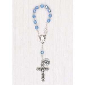   Auto Rosaries with St. Christopher Medals Blue 6mm