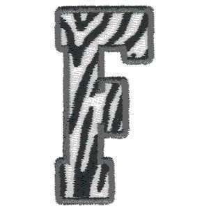 ZEBRA PRINT LETTER Embroidered Iron on Patch  