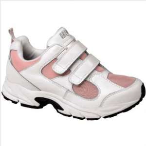  Womens FLASH VELCRO Athletic Sneaker   White/Pink Combo 