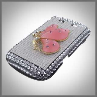 FOR BLACKBERRY TORCH 9800 9810 3D PINK GOLD FAIRY SILVER BLING CASE 