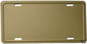 Gold Aluminum Blank 6x12 Car License Plate New  