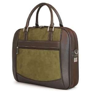  Green Suede Element Laptop Computer Case / Briefcase 