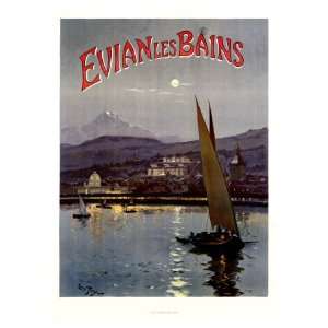  French Evian les Bains, 1905 Giclee Poster Print, 24x32 