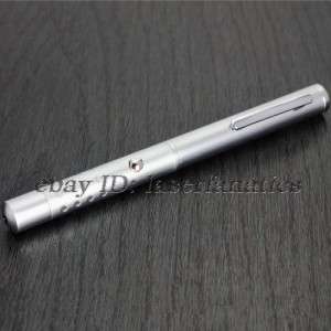 5mW Green Laser Pointer Pen Silver Night Visible Beam  