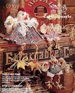   Chicken Country Primitive pattern Mama chicks Carole Quayle 7 5 2