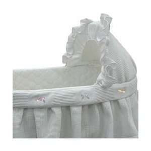   Short Pique Fleece Bassinet Liner/Skirt and Hood   Size 13x29 Baby