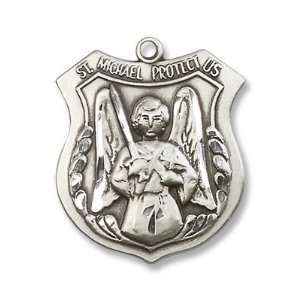 Sterling Silver St. Michael the Archangel Pendant Stainless Silver 