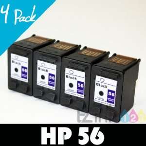  HP 56 C6656AN Compatible Re manufactured 4 Pack   4 Black 