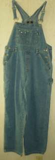 WOMENS / JUNIORS MAURICES DISTRESSED BLUE JEAN OVERALLS SIZE L  