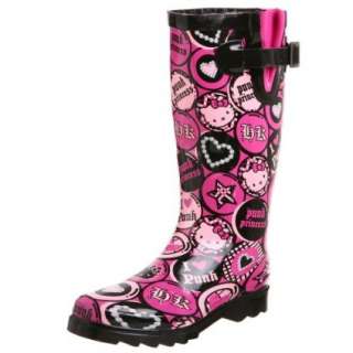 Chooka Womens Hello Kitty Punk Buttons Rain Boot   designer shoes 