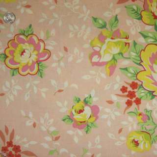 Heather Bailey Pop Garden Rose Bouquet Peach Fabric New  
