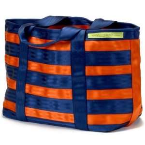   44 W Tote of Many Colors Wine Tote   Orange Royal Blue