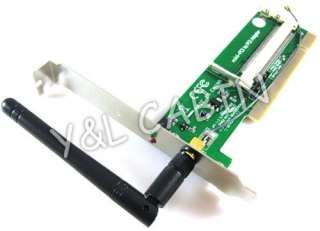 Wireless Mini PCI to PCI Converter Adapter WiFi Antenna  