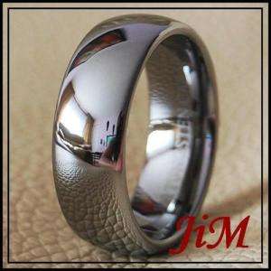 8MM TUNGSTEN RING LOVE DOME MENS WEDDING BAND SIZE 7  