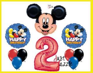 Mickey Mouse #2 2nd Second Happy Birthday Balloon Party Set Mylar 
