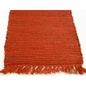 Rust Rag Rug Table Runner 13 X 54 