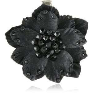 TARINA TARANTINO Classic Black Small Silk Flower Anywhere Clip