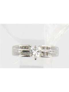 14KT White gold 0.45tcw Heart shape engagement ring.  
